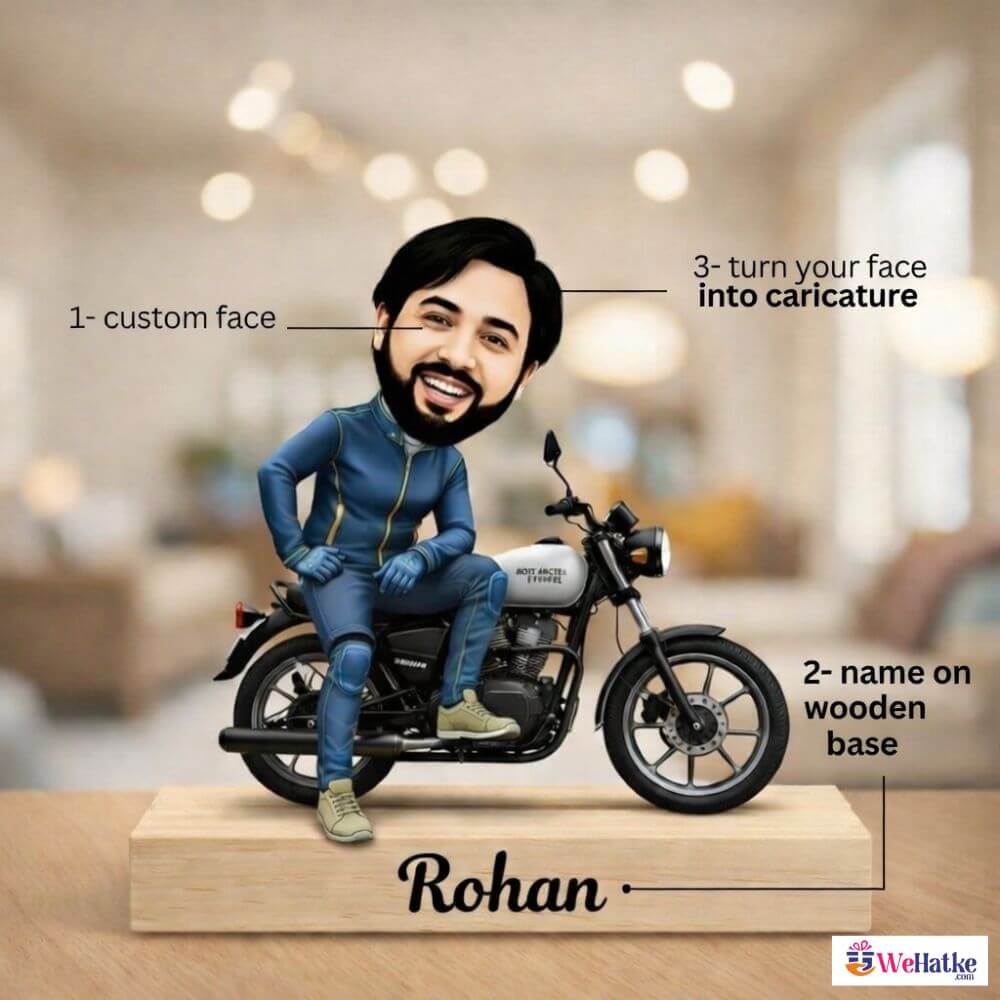 Customized Caricature with Bike for Bike Rider - 4