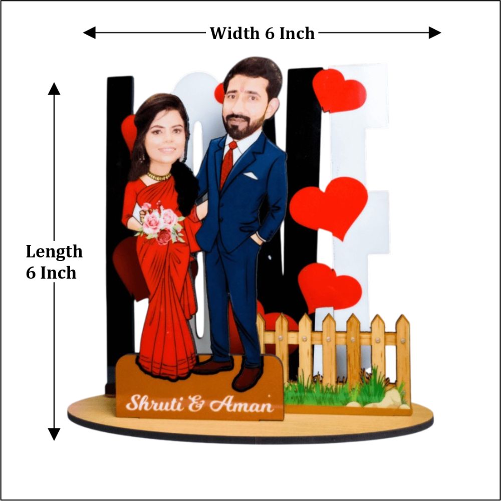 3 layers Couple Caricature - 9