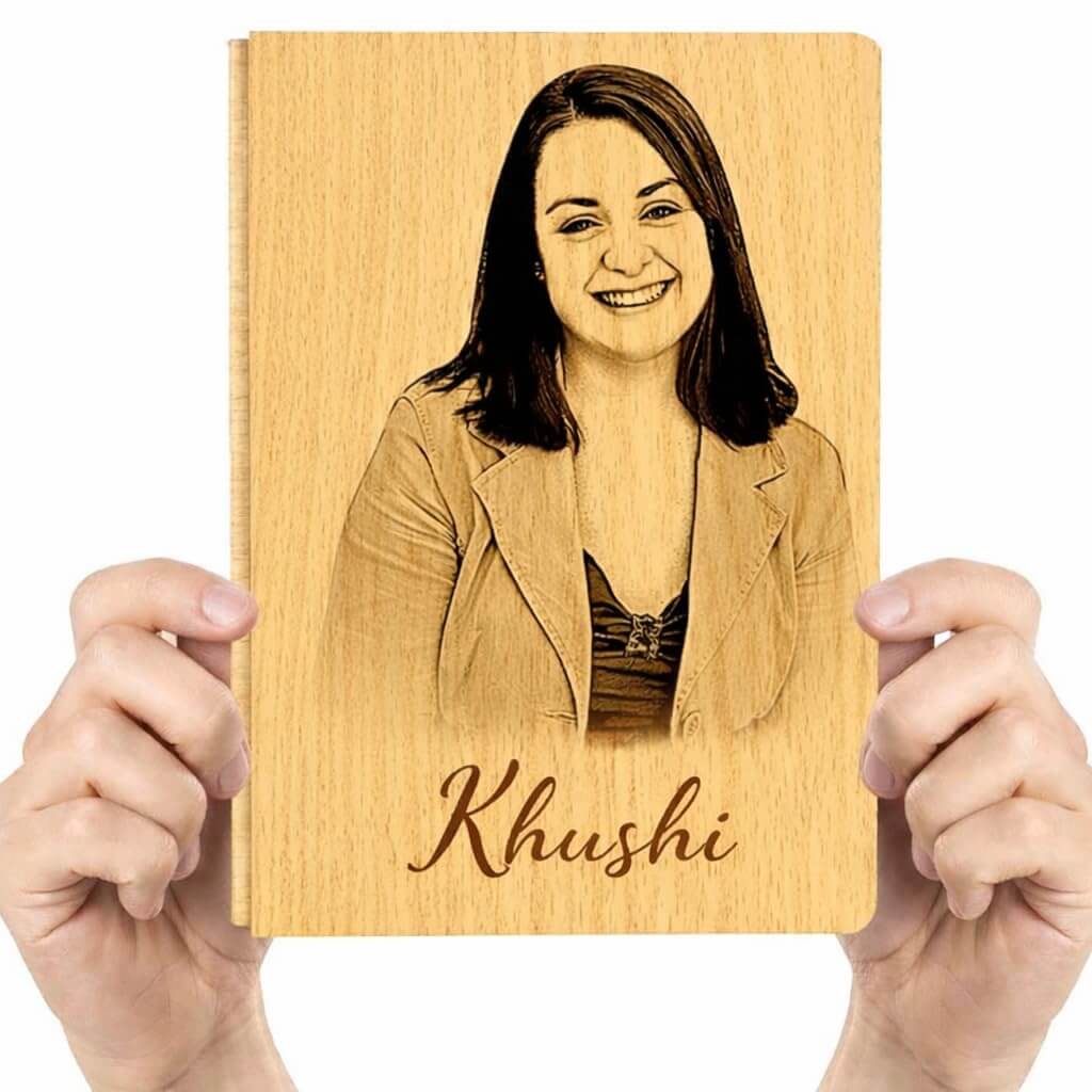 Customized Wooden Diary with Photo - 3