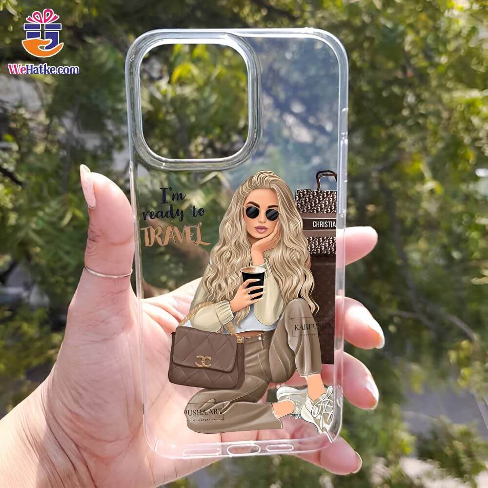 Customized Back Case For Girl Ready To Travel - 3