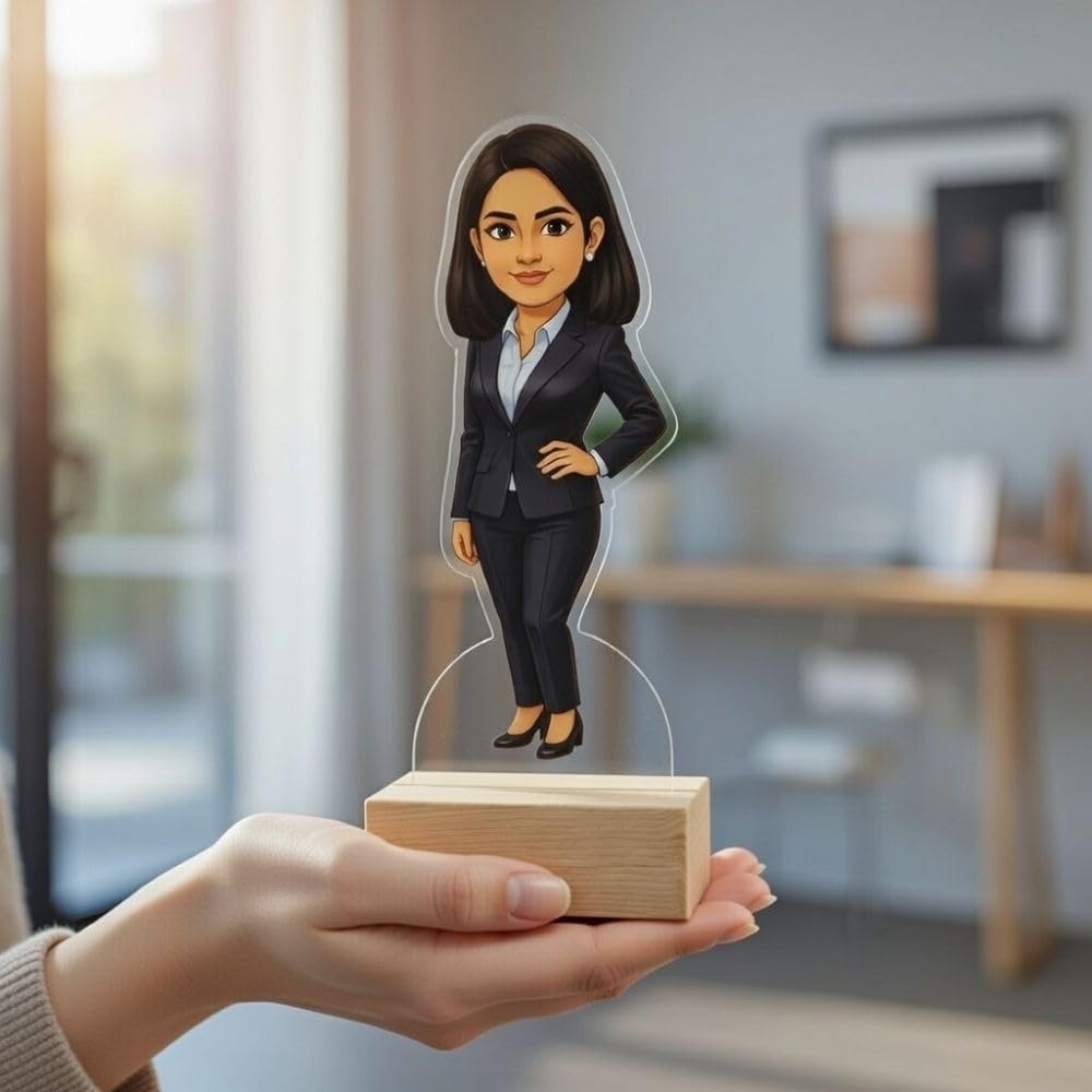 Caricature Acrylic Standee for Women - 4