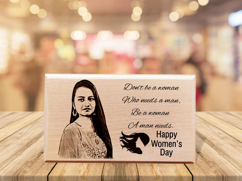 Personalized Women's Day Wooden Photo Frame |