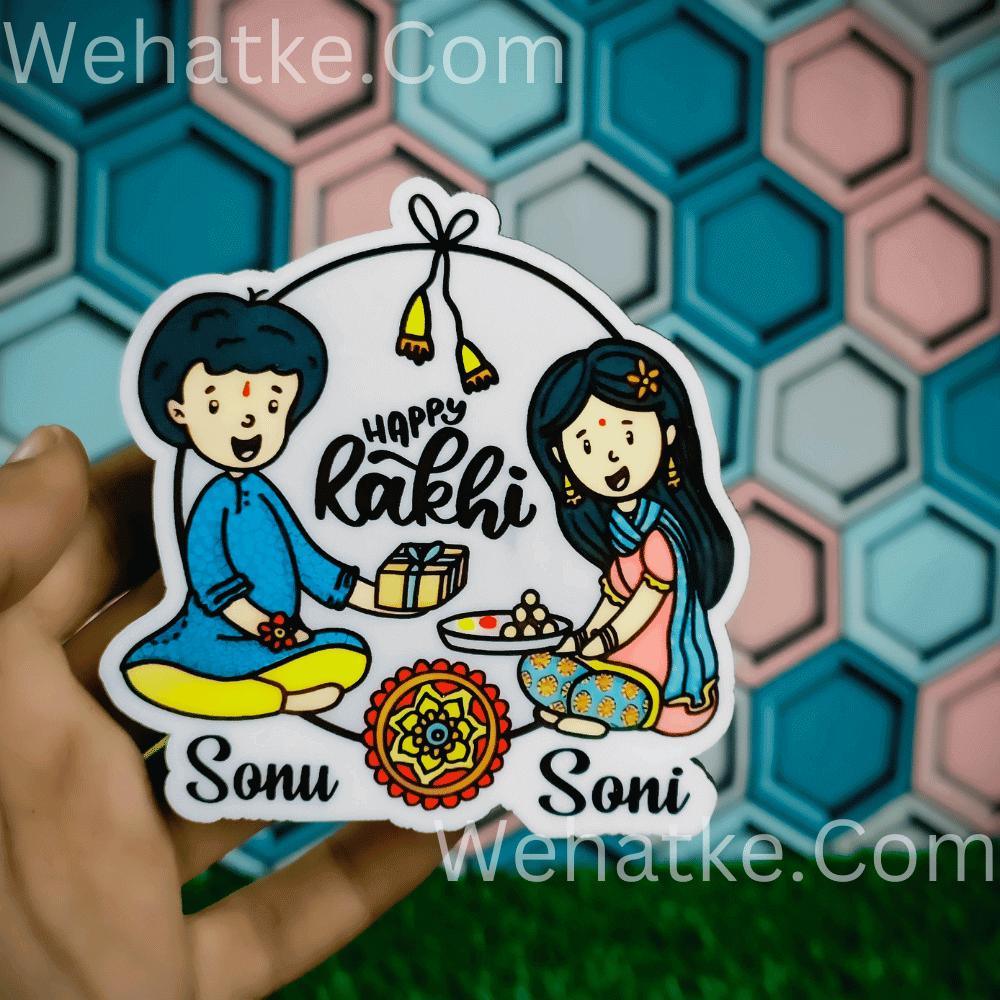 Customized Fridge Magnet For Rakhi Gift - 3