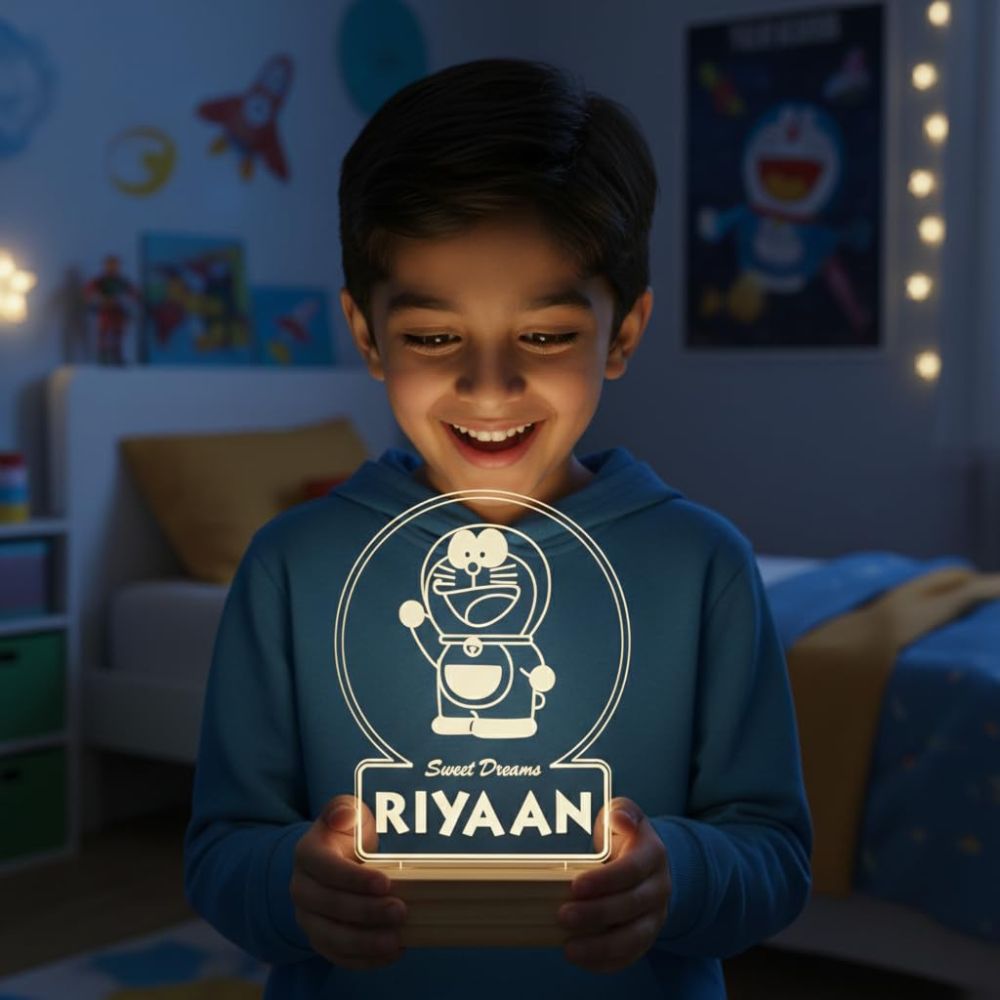 Doraemon LED Lamp with Name - 2
