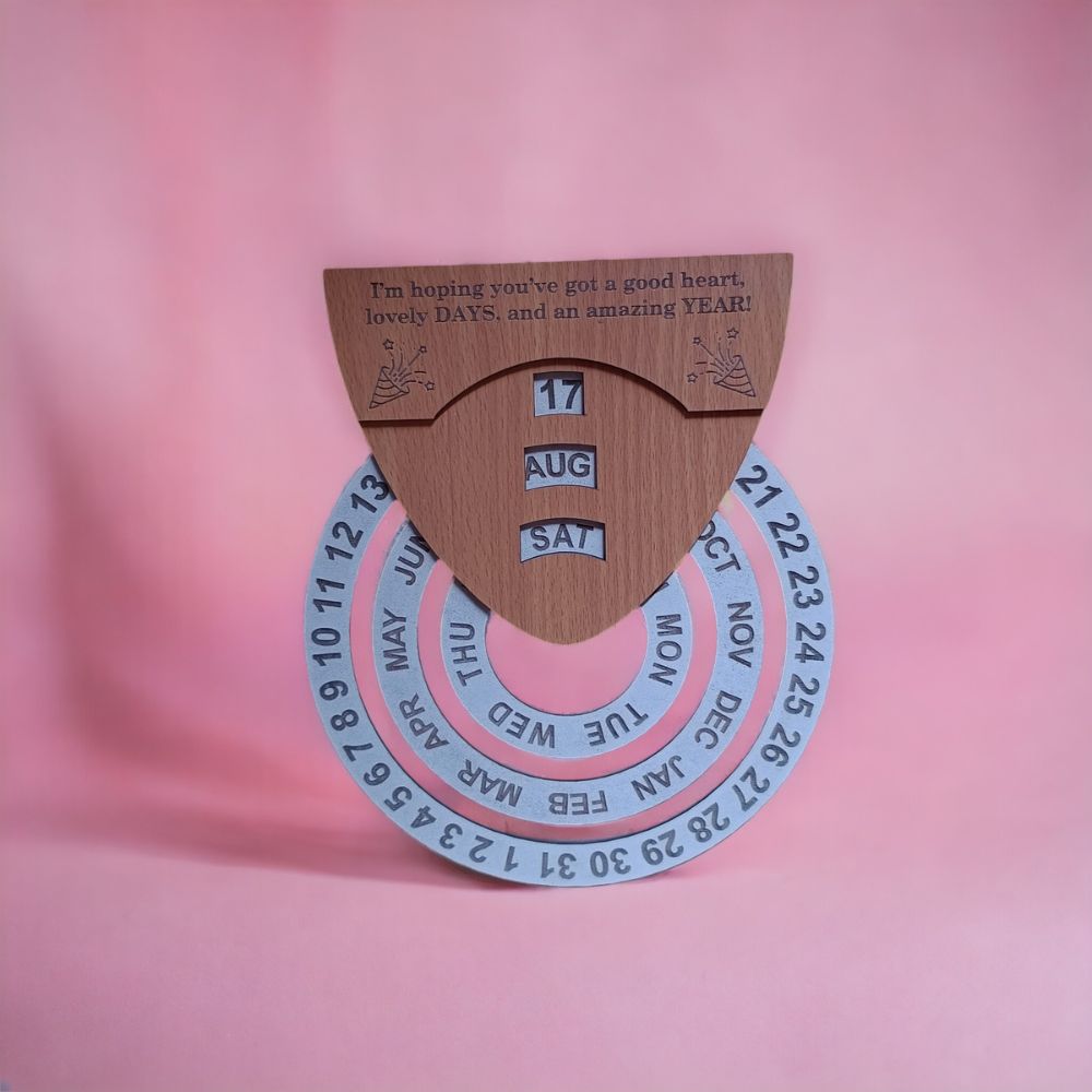 Wooden Wall Hanging Calendar - 2