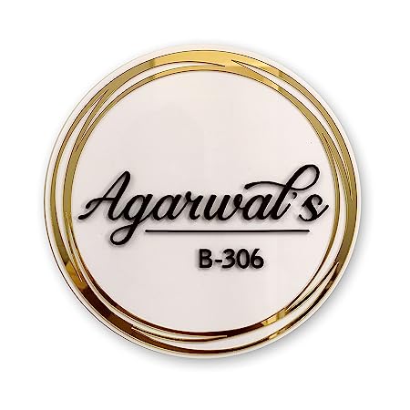 Customized Round Door Name Plate - 3