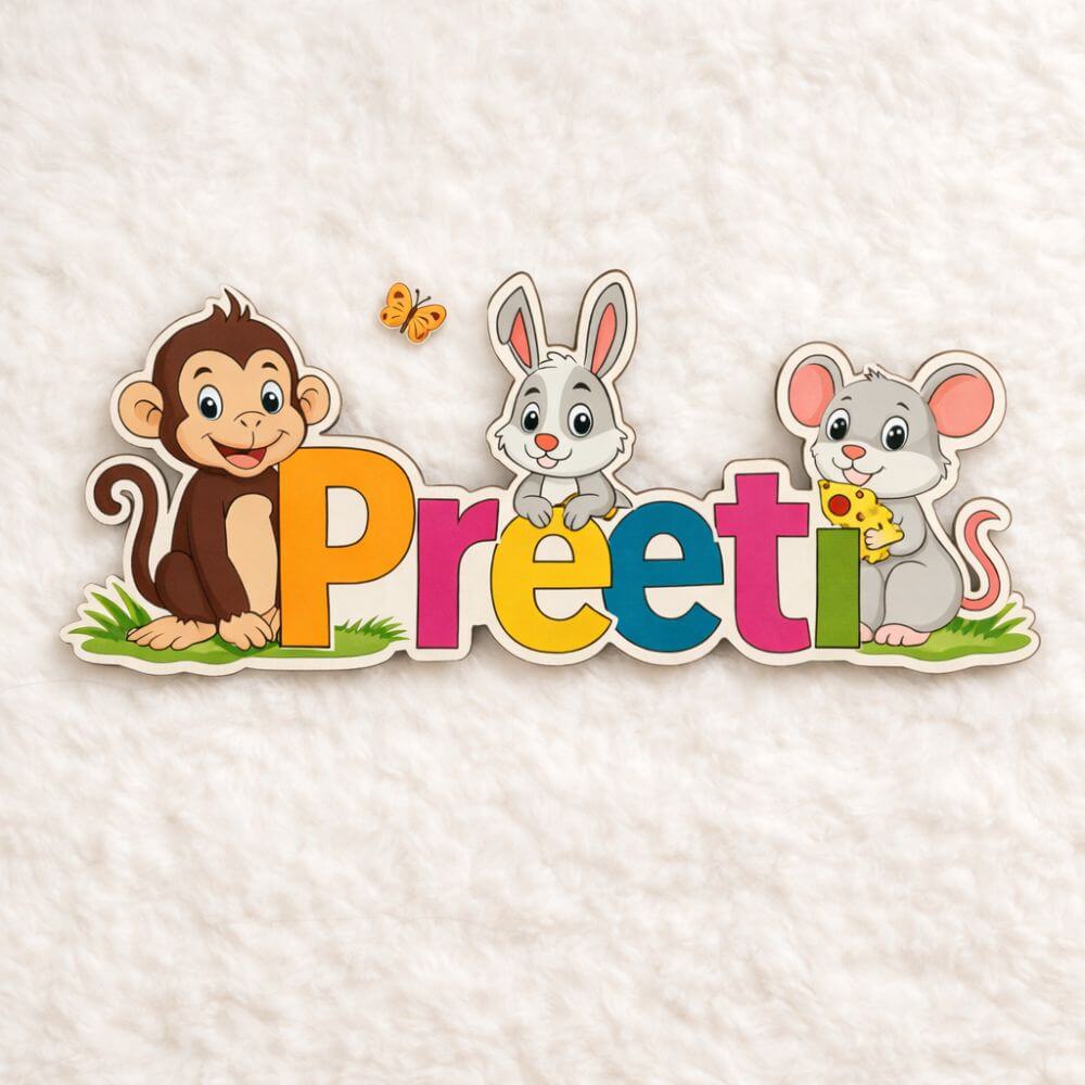 Personalized Kids Name MDF Wall Decor