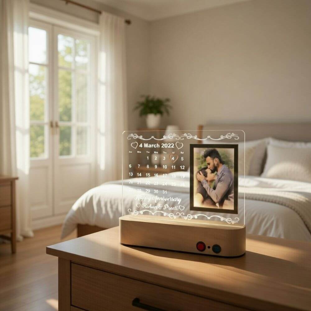 Wedding  Anniversary Calendar With battery & C-type USB Charging - 2