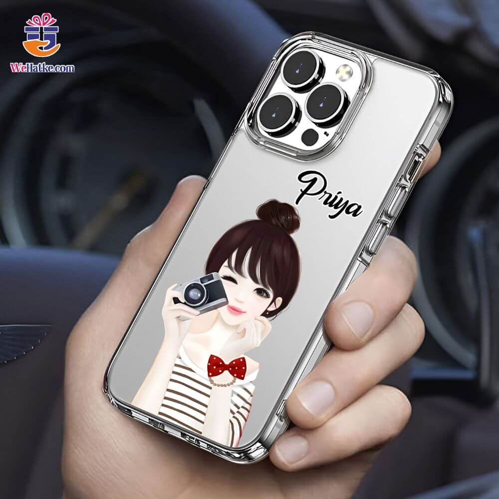 Customized Back Case For Girl With Vintage Camera - 2