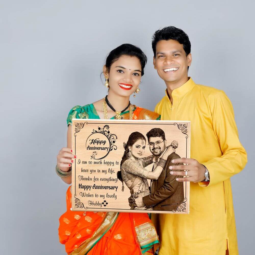 Wooden Plaque for 1st Anniversary Gift - 3