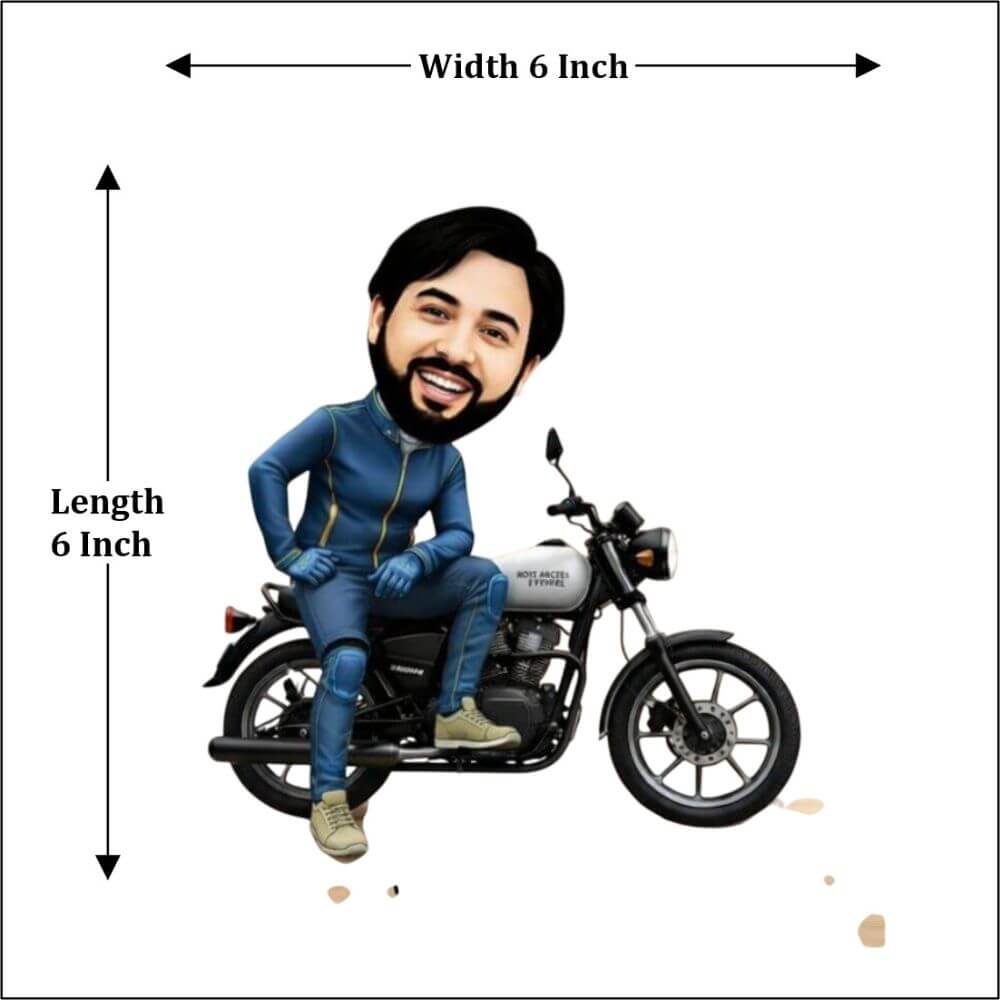 Customized Caricature with Bike for Bike Rider - 5