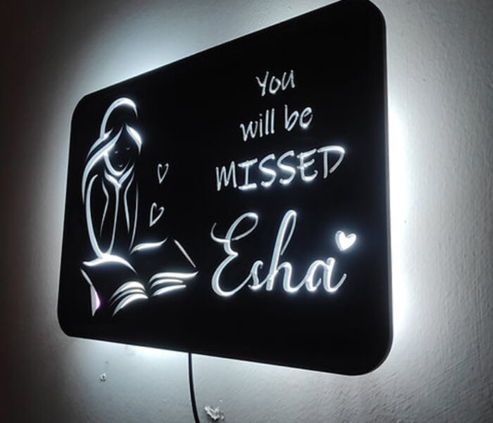 Customized Book Lovers Wall HLightanging Frame With Name And