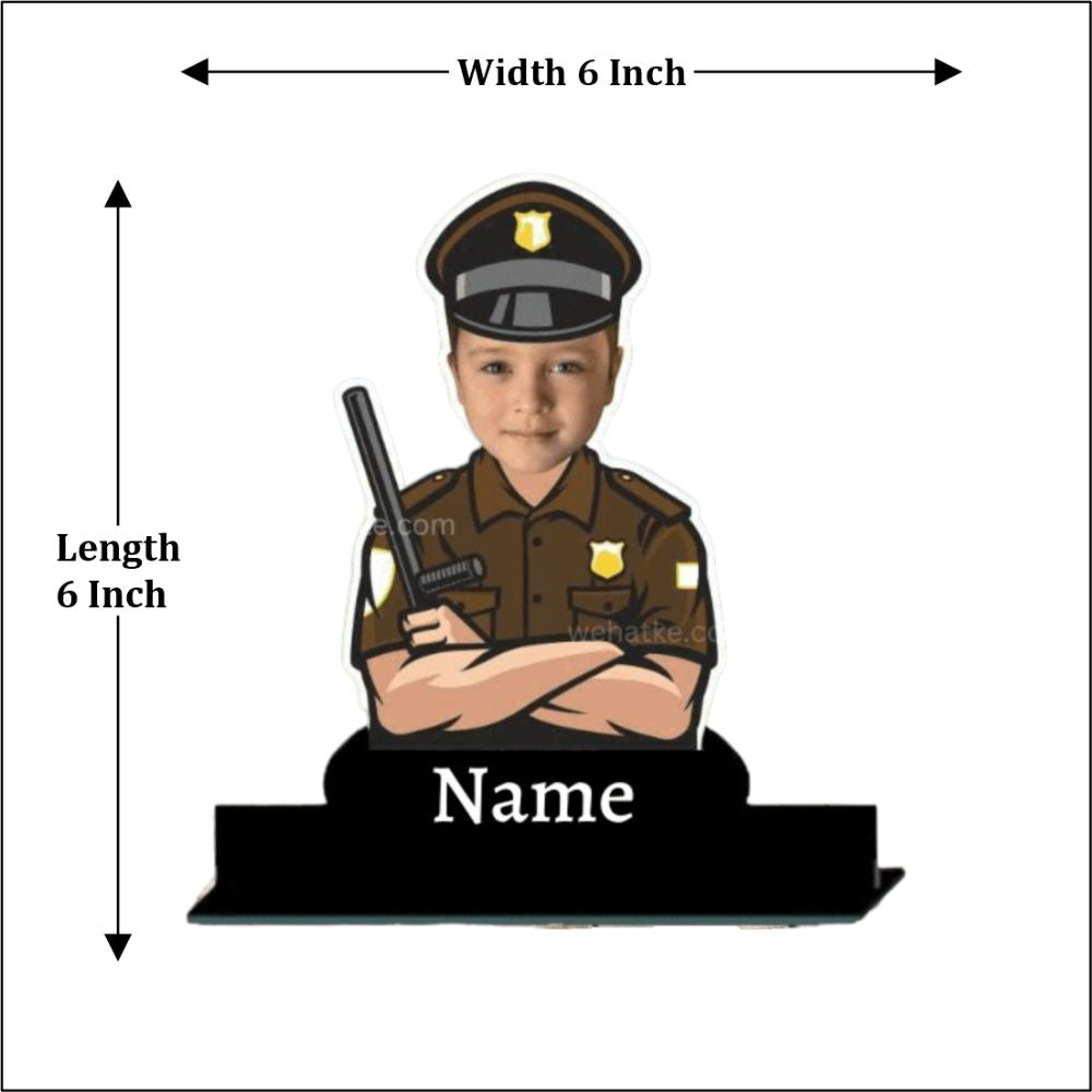 Customized Caricature with Indian police dress - 3