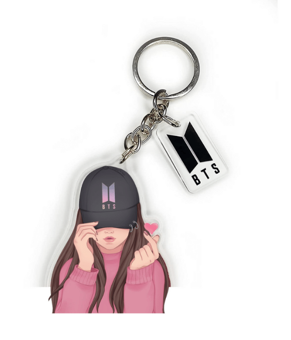 BTS girl UV Printed keychain
