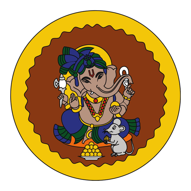 MDF Pre Marked ganesha Round - 2