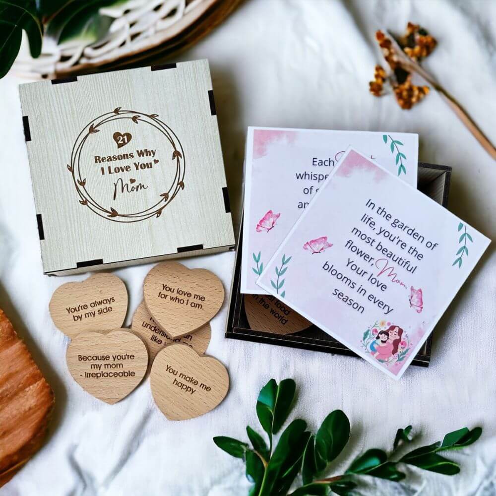 21 Reasons Why I Love You Mom Wooden Gift Box - 2
