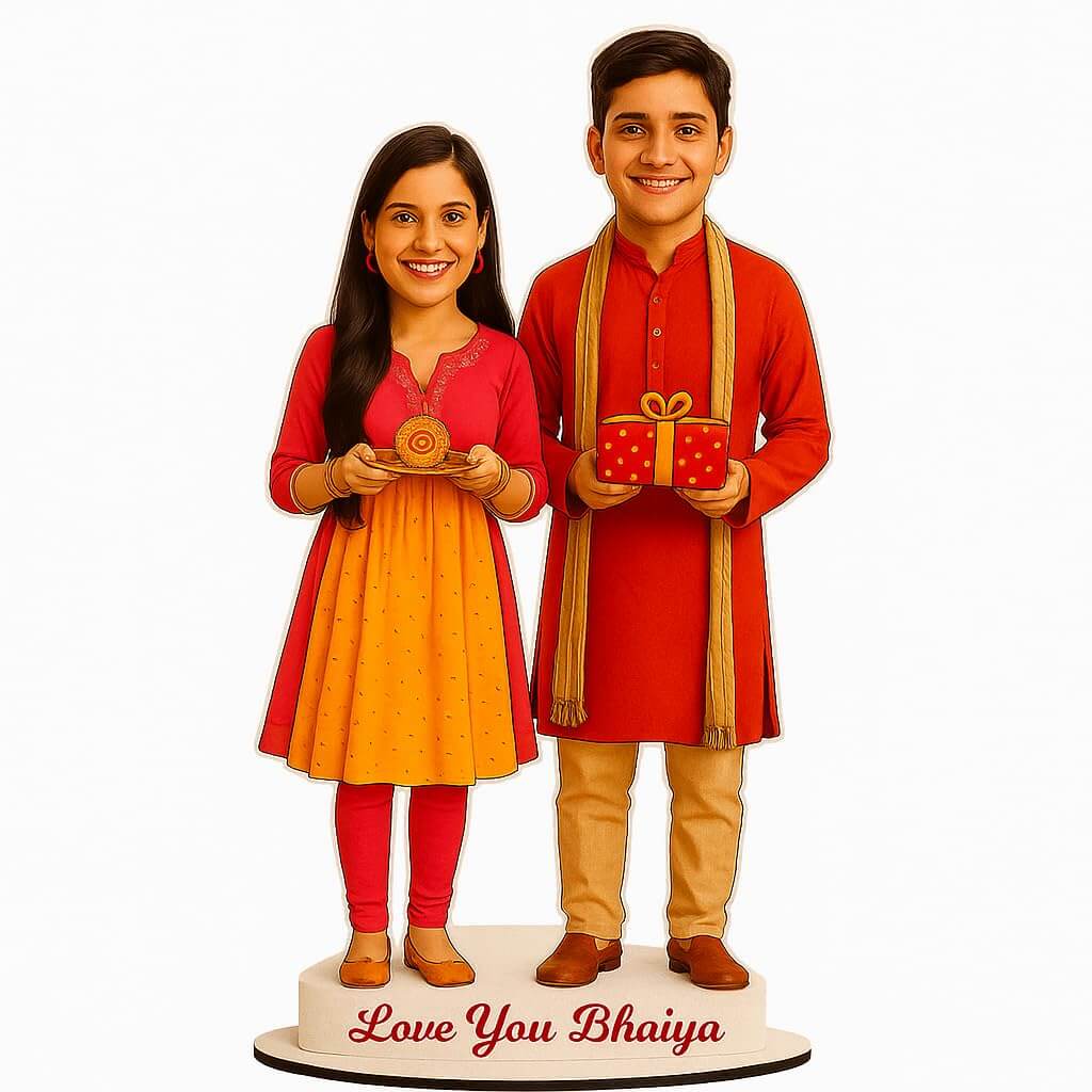 Personalized Rakhi Caricature Gift for Brother