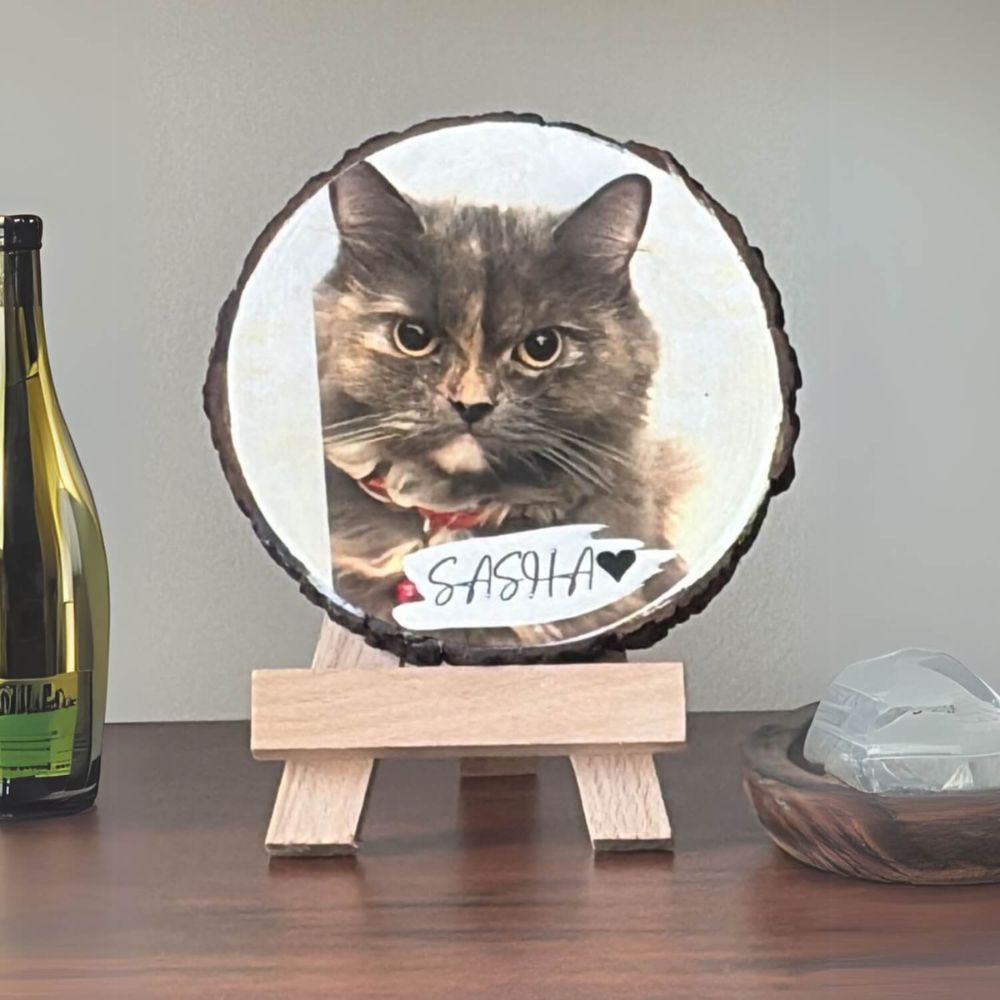 Custom Pet Photo Wooden Slice