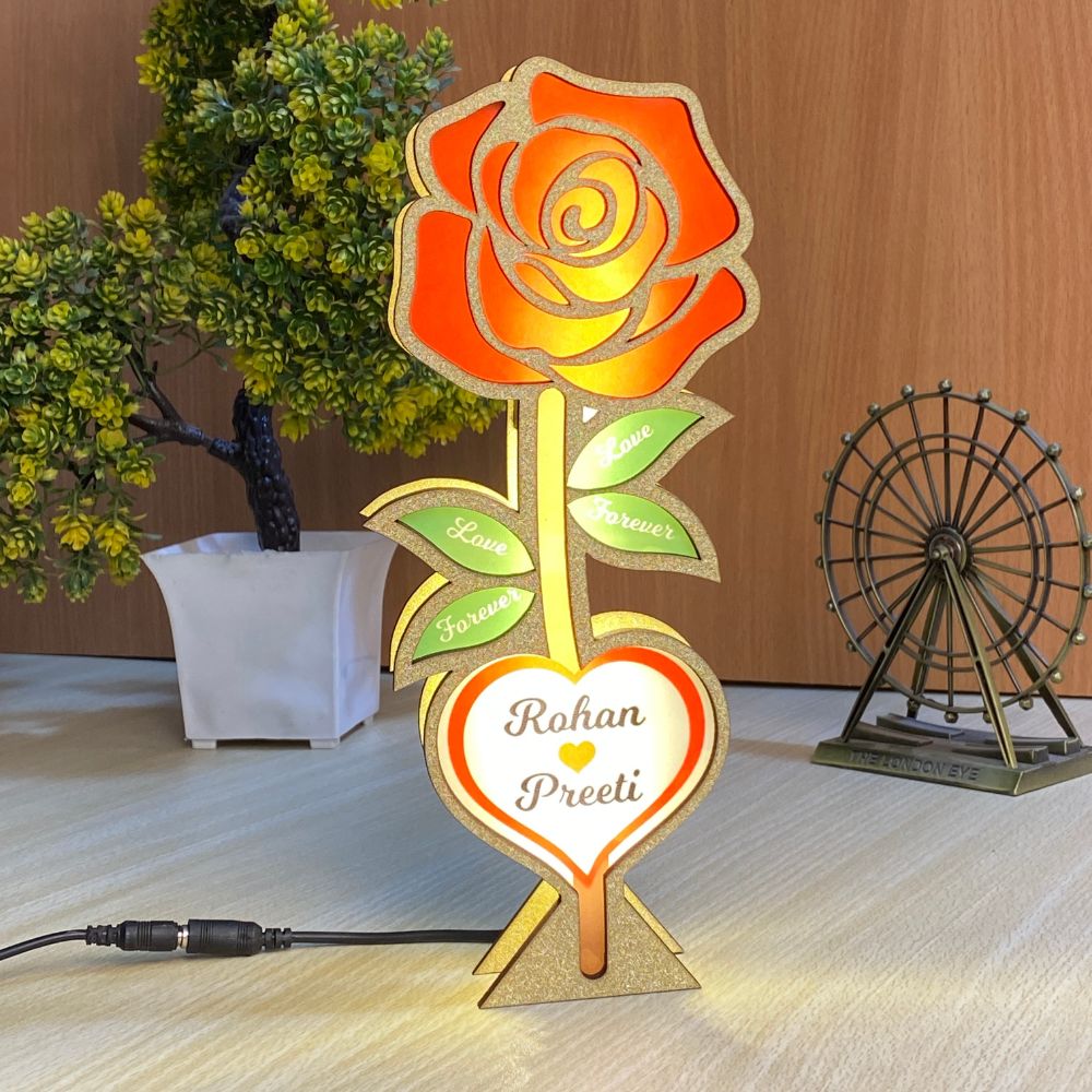 WEHATKE Customized Wooden Rose Flower