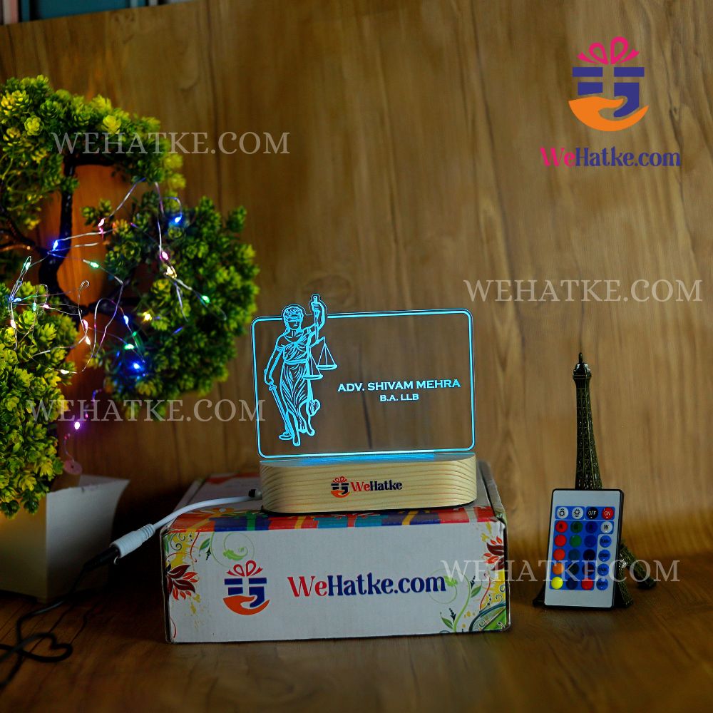 Customized 3D illusion lamp for Lawyers & advocates