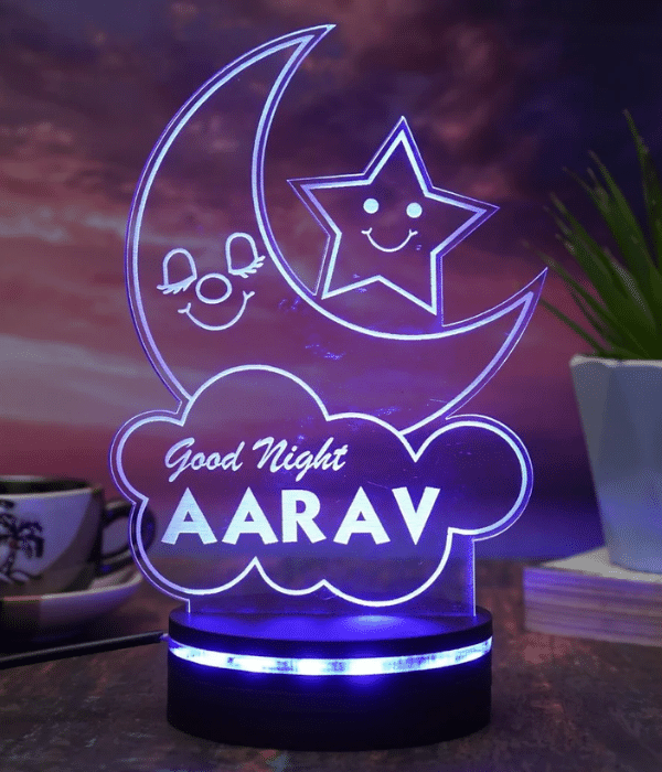 Customized star moon good night lamp for kids