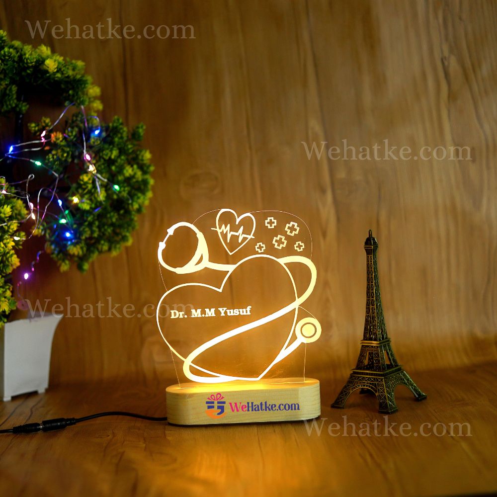 Customized Heart doctor LED lamp with name- wehatke