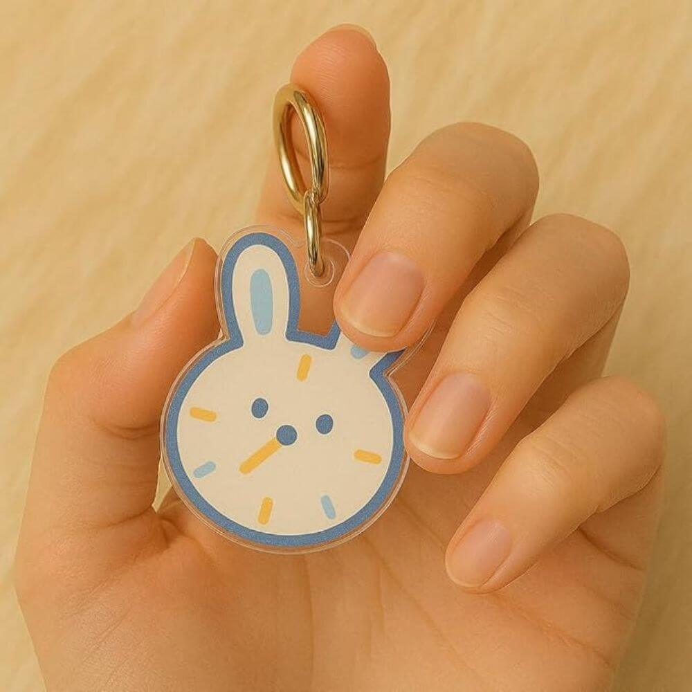 Cartoon Bunny & Bear Keychain Combo