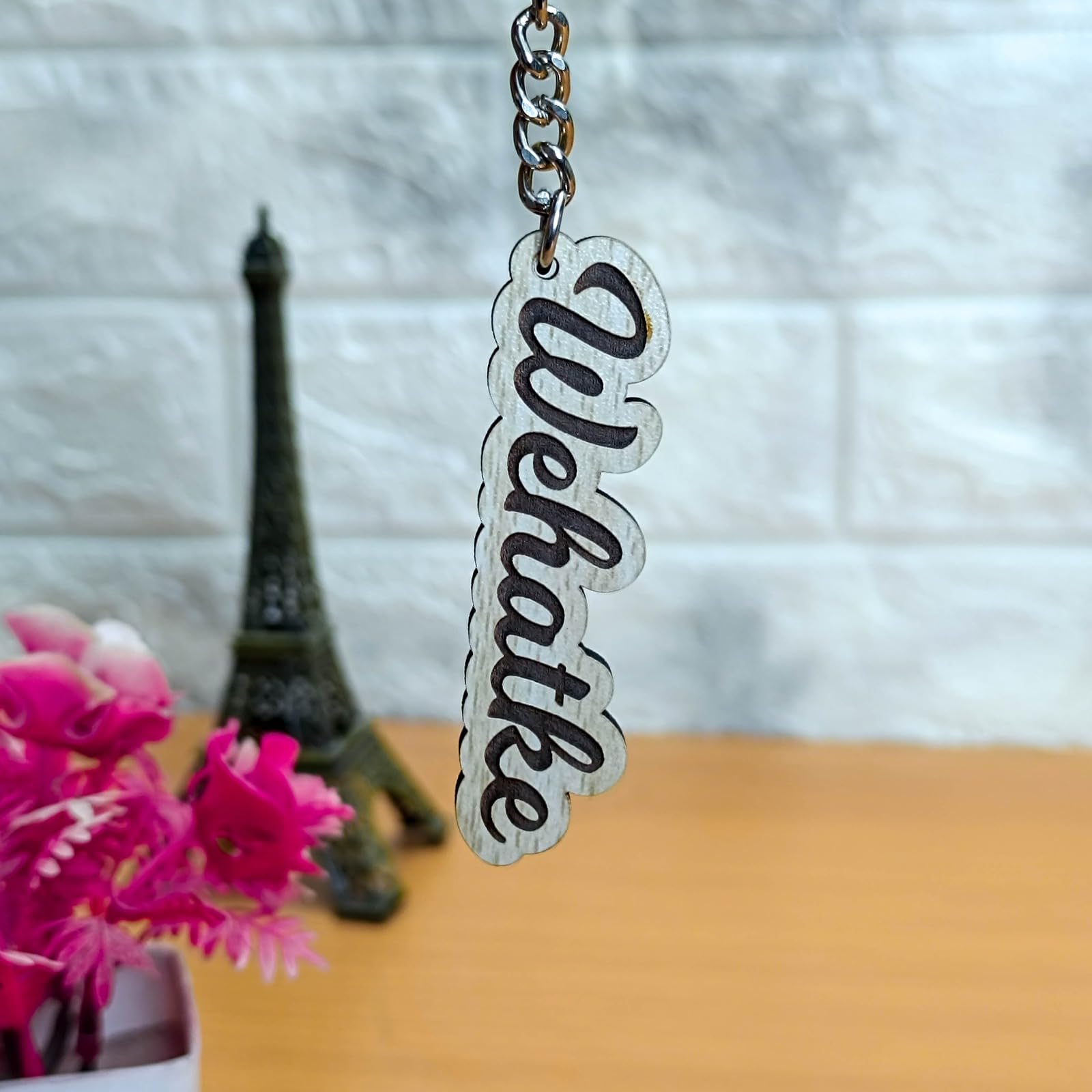 Name cuting & engrave keychain
