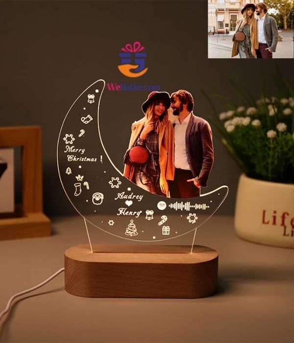 Customized Couple Spotify Moon with Photo