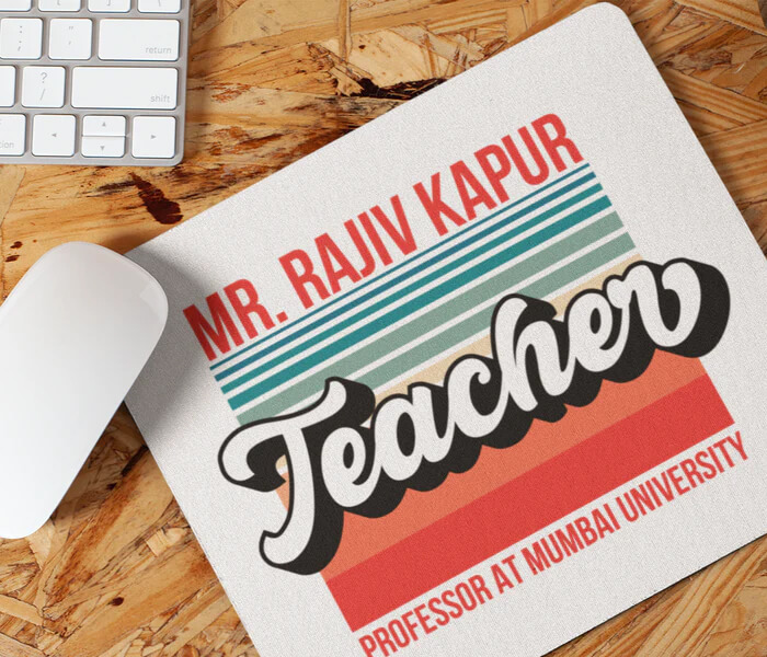 Personalised Teacher Retro Art Mousepad