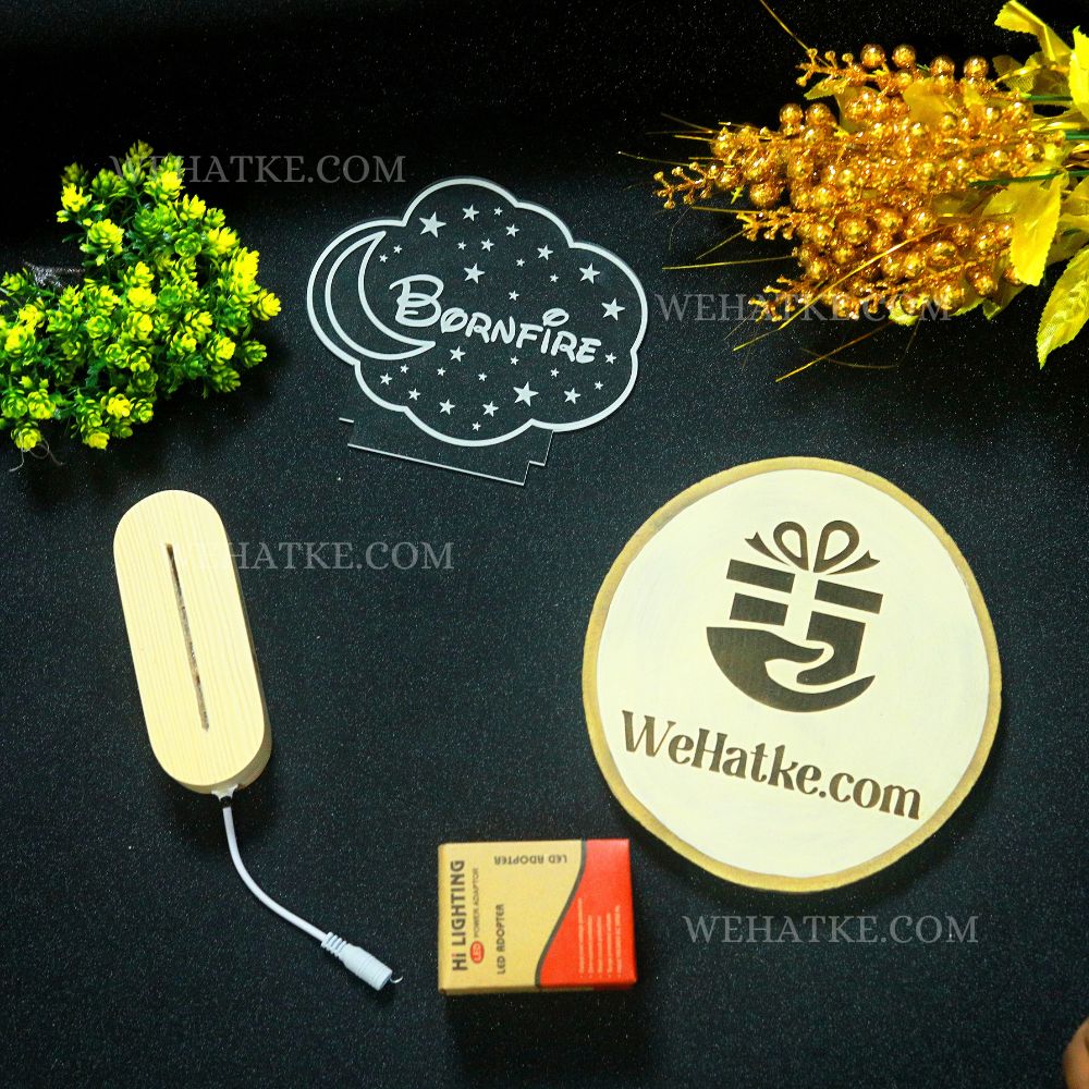 Customized Star & Moon Led Lamp with Name for Kids/girls | Best Gift Idea for Kids/Love