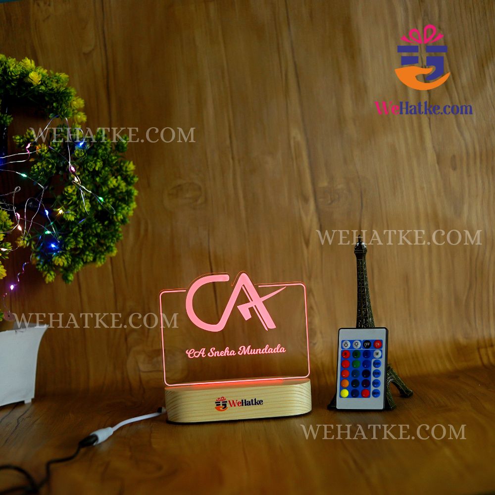 Customized 3D illusion lamp for Charted accountant ( CA )