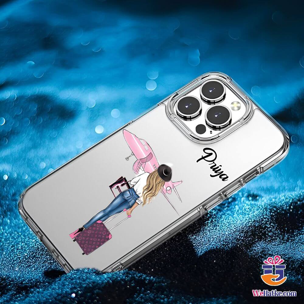 Customized Back Case For Girl Traveling On Airplane