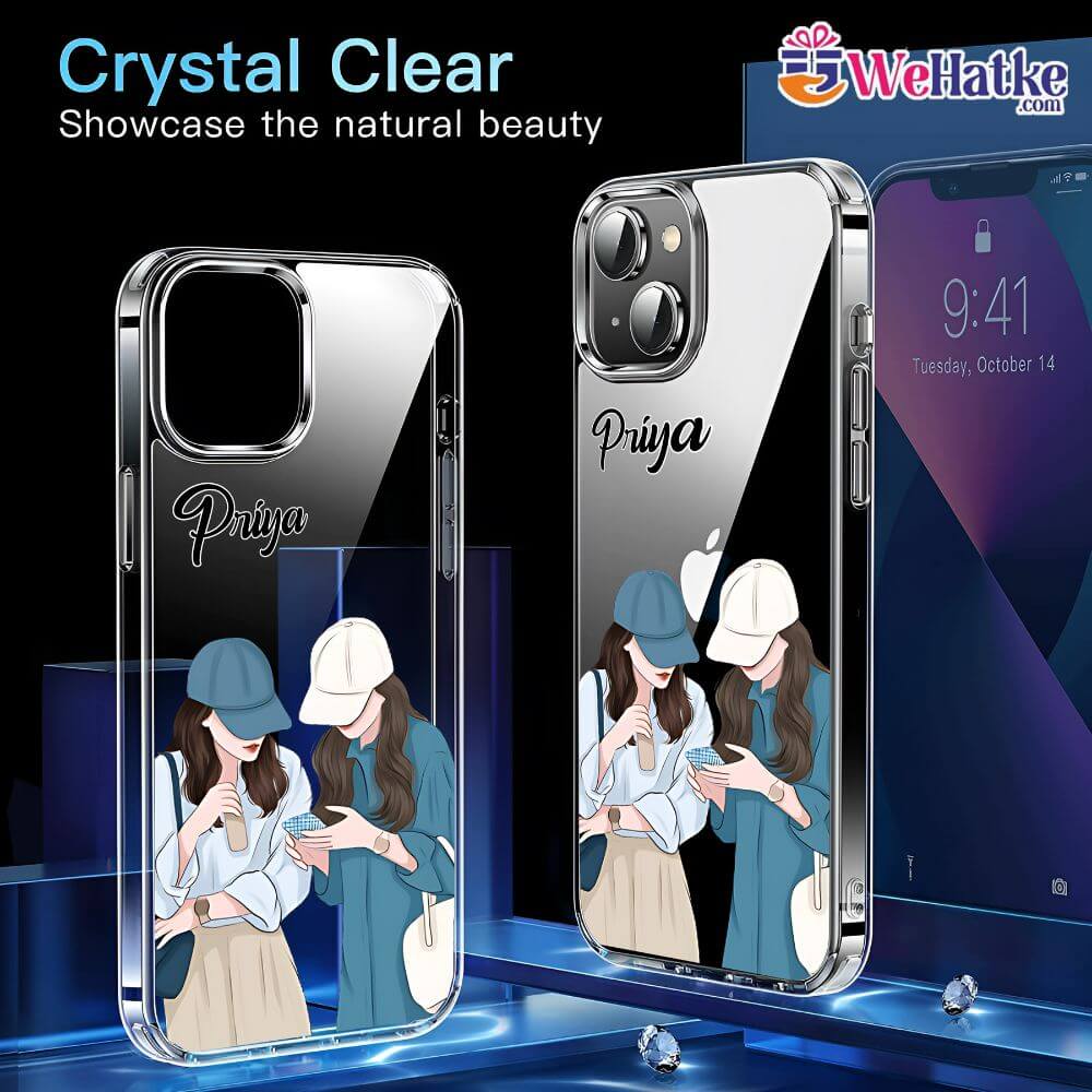 Customized Back Case For Girl Bestie With Cap