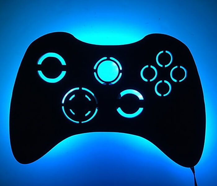 Remote X Box Game Controller Wall Hanging Light