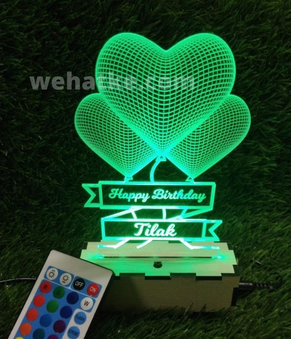 Customized 3D Heart illusion LED Lamp