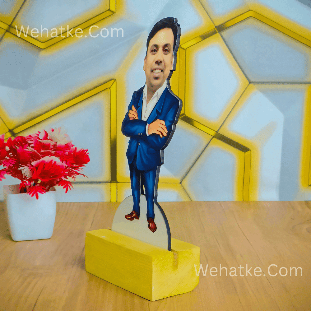 Customized Business Men Caricature With Name And Photo