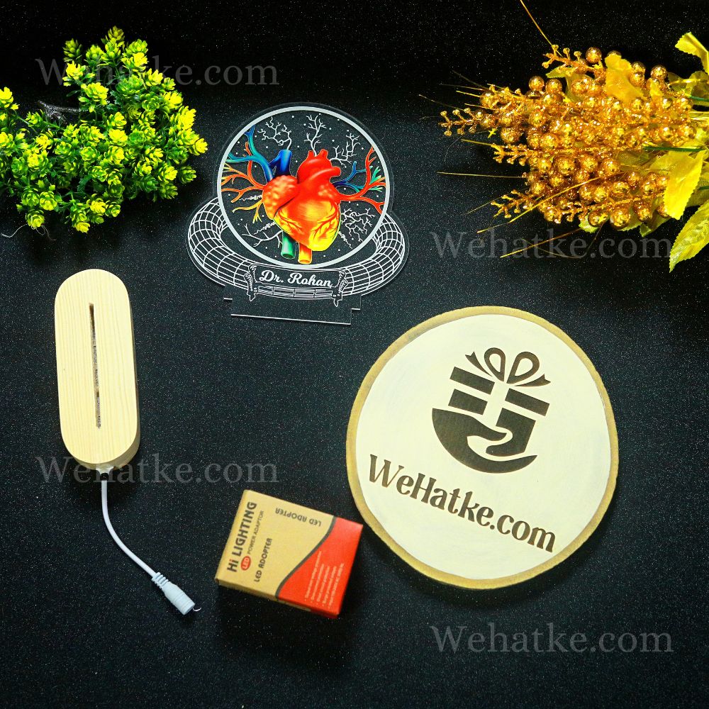 Cardiologist Gift 3D Led Lamp,Heart Specialist Doctor Gift