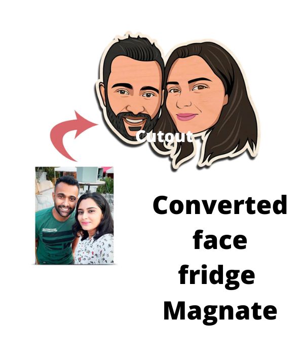 Customized photo fridge magnate with editable face