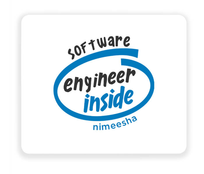 Personalised MousePad for Software Engineers - Engineer inside