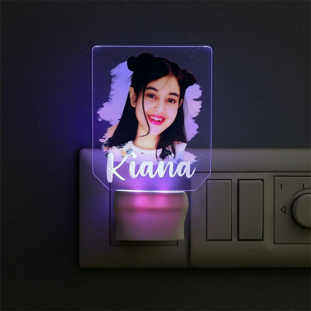 Personalized Acrylic Photo Night Lamp Plaque with Name