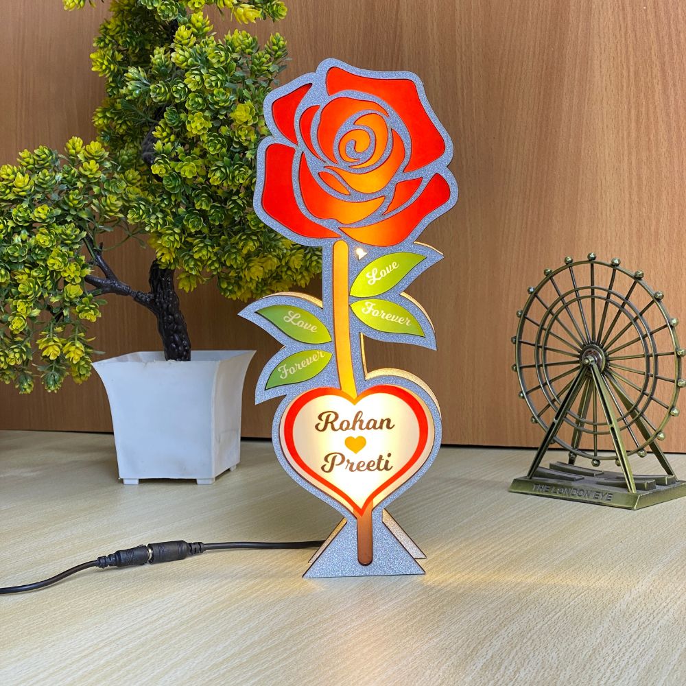 WEHATKE Customized Wooden Rose Flower