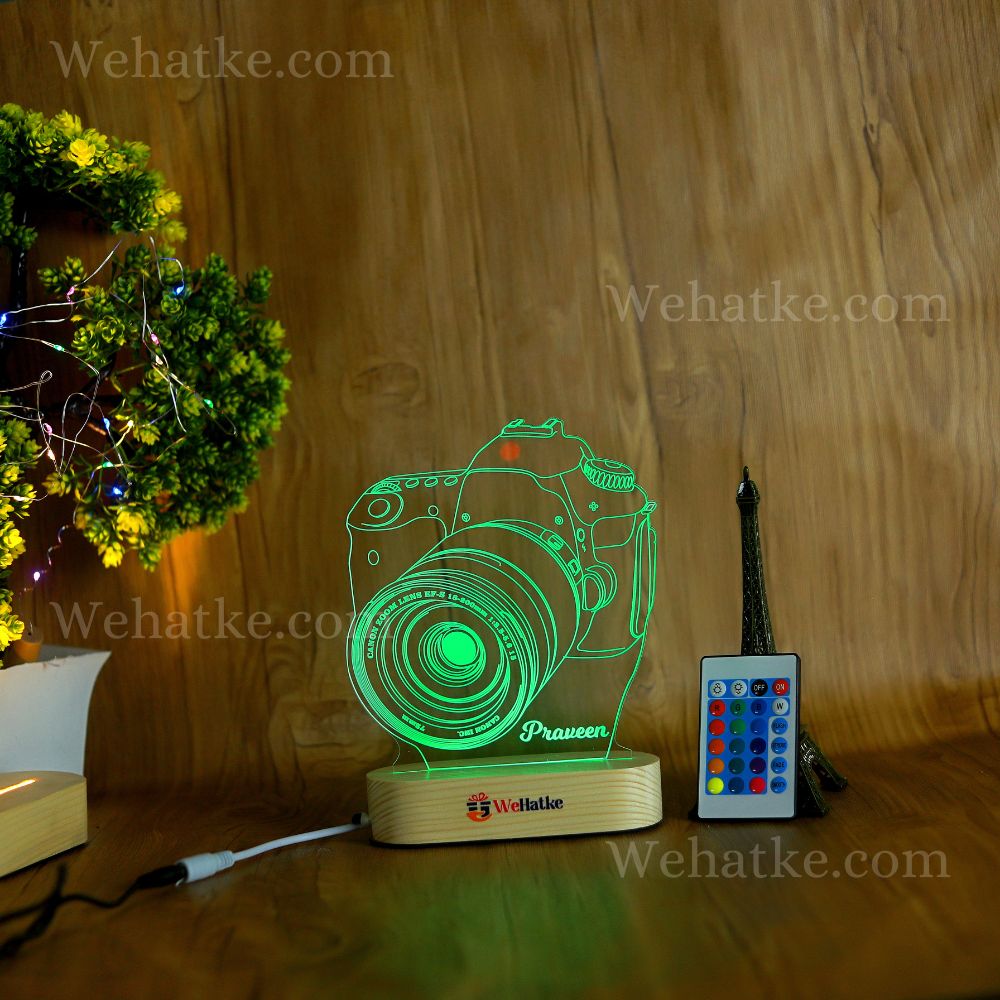 Personalized Camera 3d illusion Led Lamp With Remote