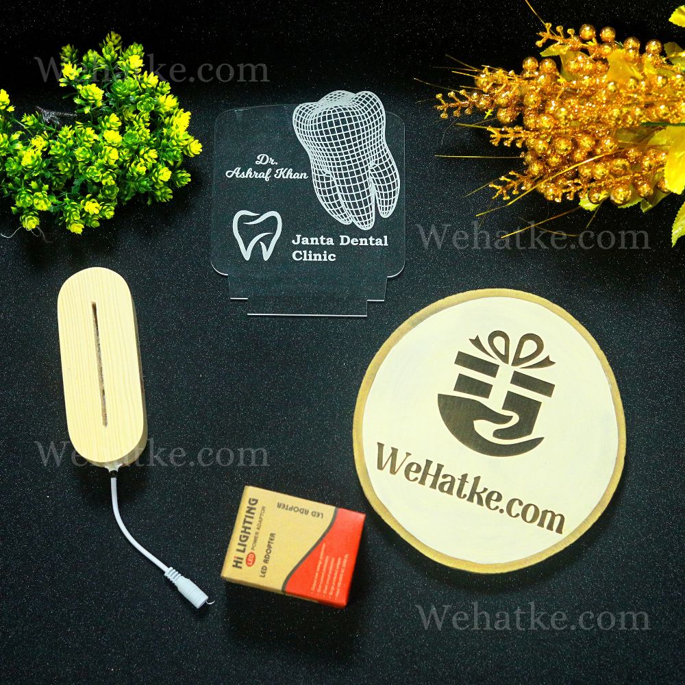 Customized Dentist tooth lamp with logo & name