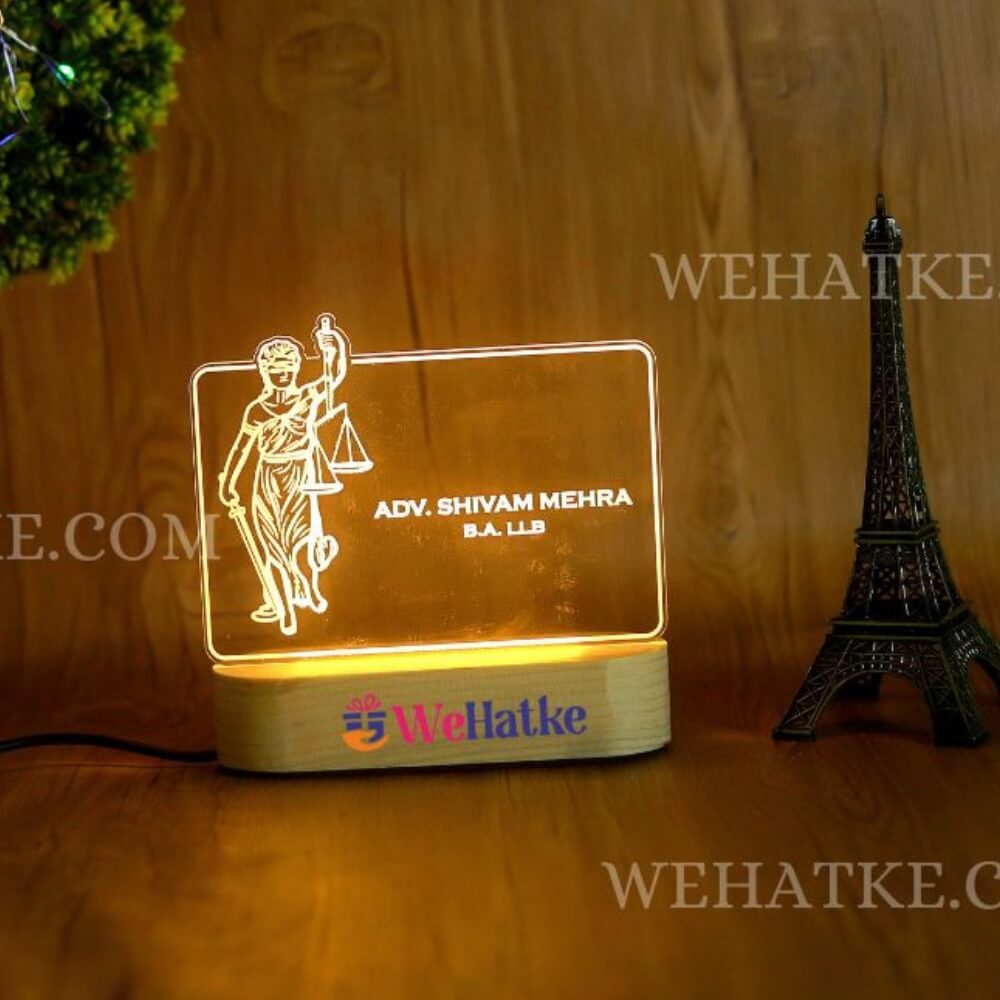 Customized 3D illusion lamp for Lawyers & advocates
