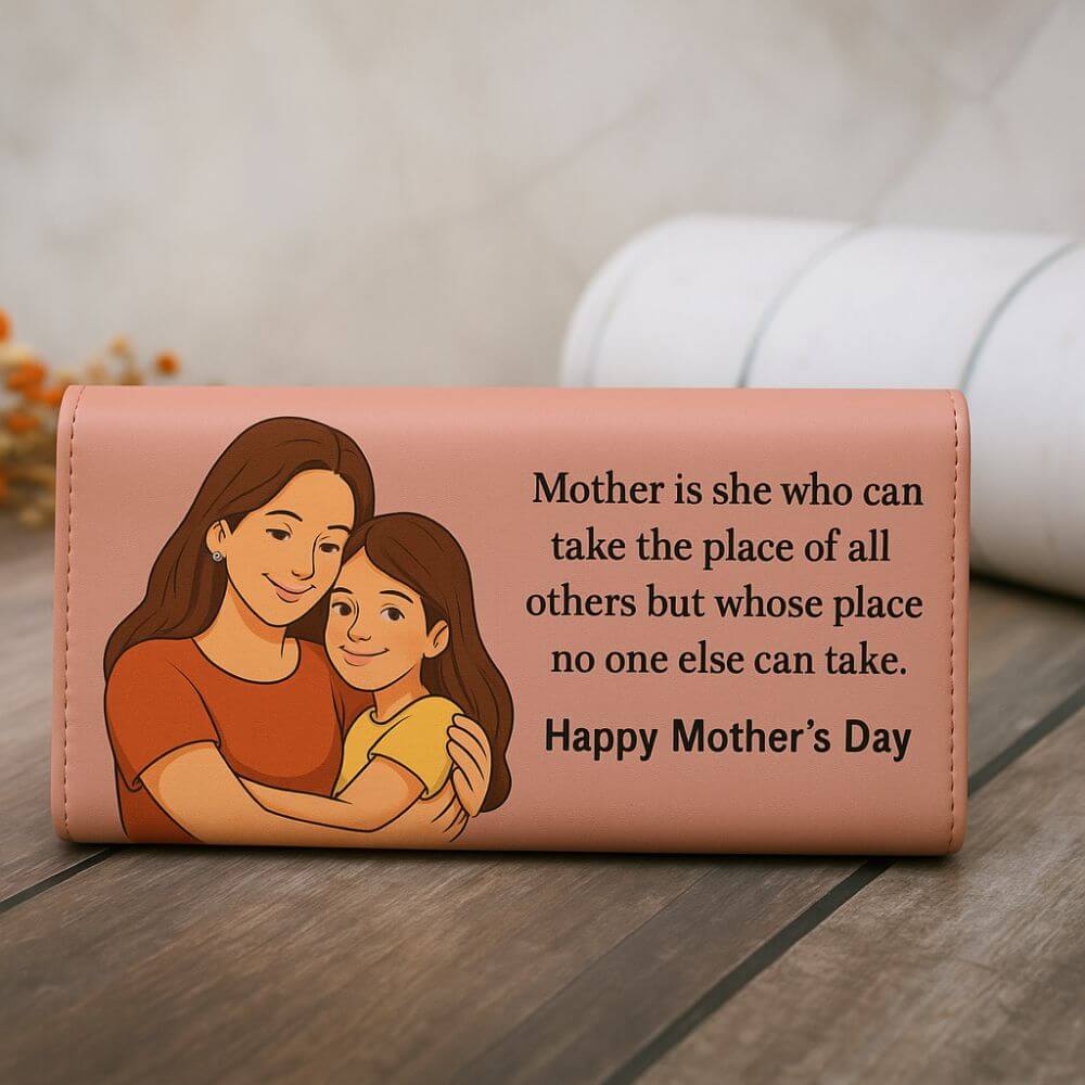 Personalized Vegan Leather Photo Wallet for Mom