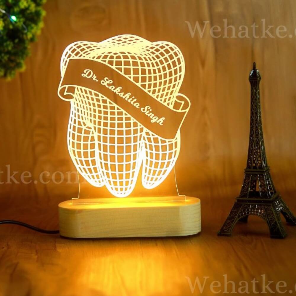 Customized Dentist teeth frame with name