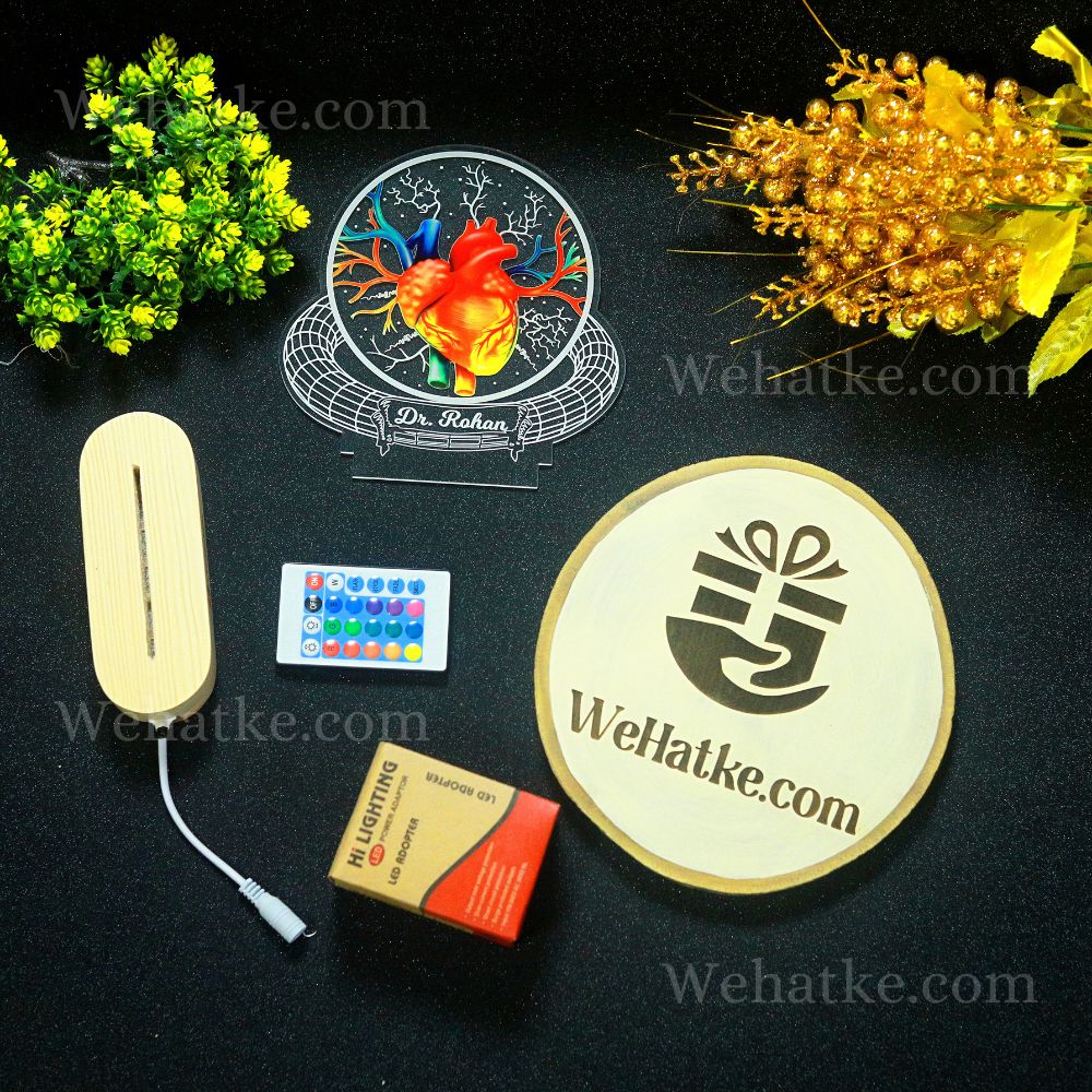 Cardiologist Gift 3D Led Lamp,Heart Specialist Doctor Gift