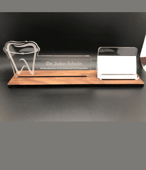 Customized Dental Card Stand with Logo for Doctor