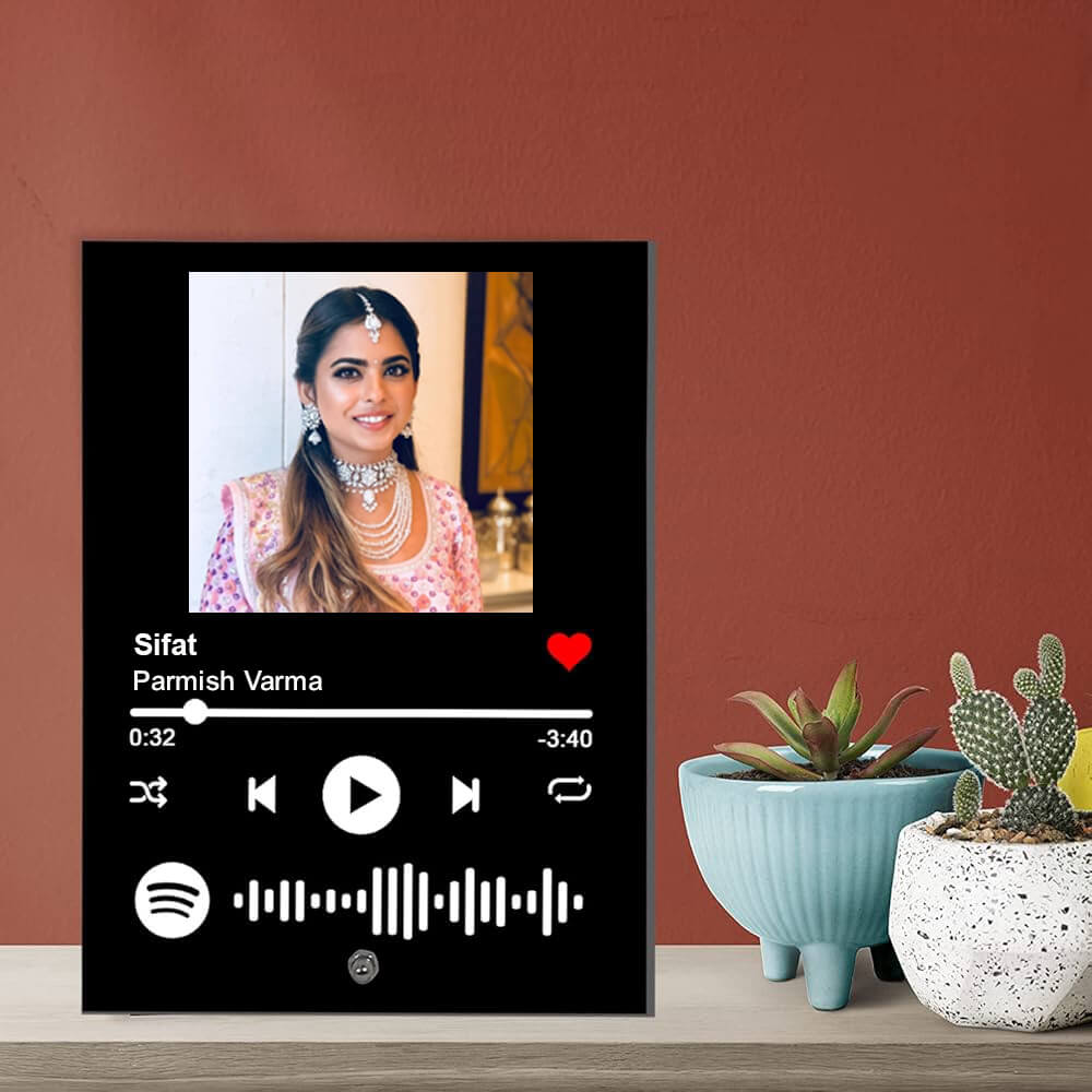 Black Spotify Plaque For Sister